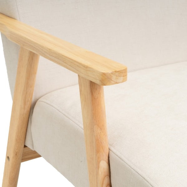 Baltos spalvos iš šenilinio audinio krėslas Vintage – Casa Selección-image-1