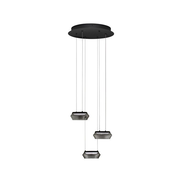 Matinės juodos spalvos iš stiklo kabantis šviestuvas LED su pritemdymo funkcija ø 35 cm Jailyn – Nova Luce