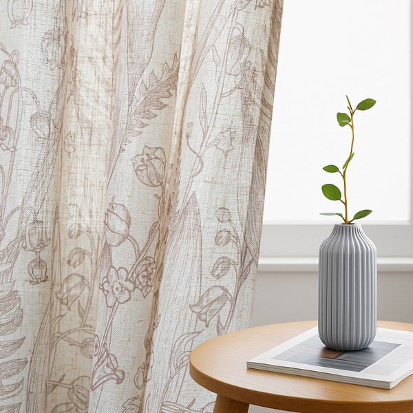 Smėlio spalvos/šviesiai rudos spalvos užuolaida 135x250 cm Selvetia – Restilo-image-2