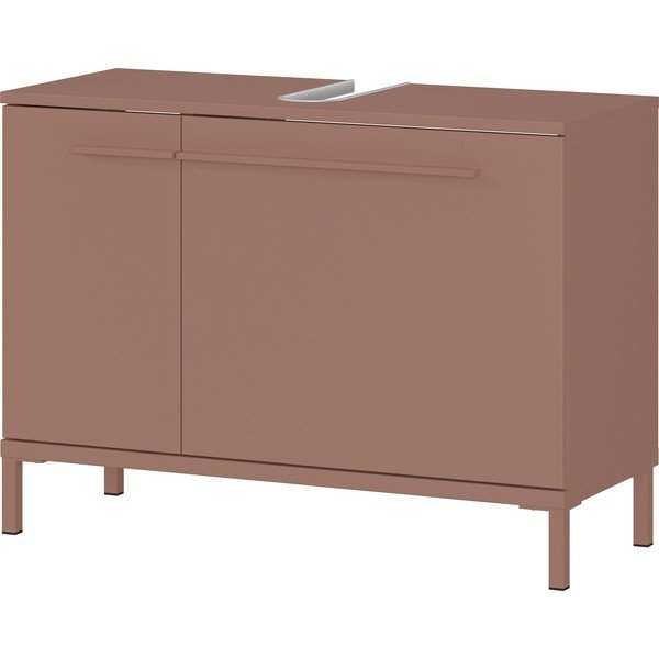 Rudos spalvos matinis spintelė po kriaukle 80x59 cm Laurino – Germania