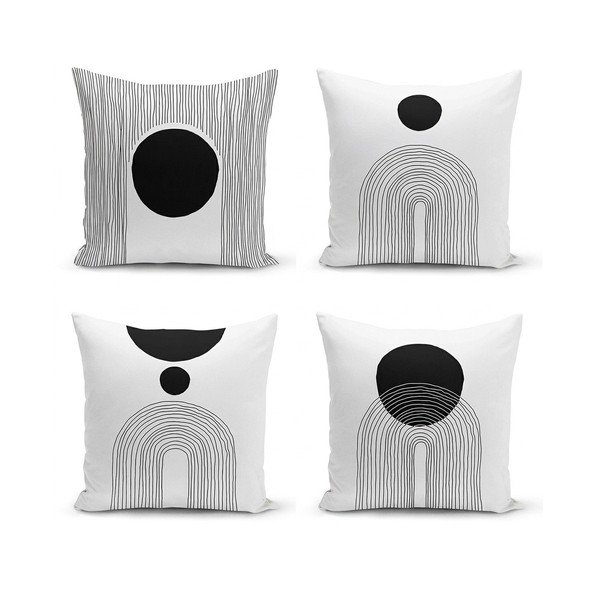 Dekoratyviniai pagalvių užvalkalai 4 vnt. 43x43 cm Simple Arch – Minimalist Cushion Covers