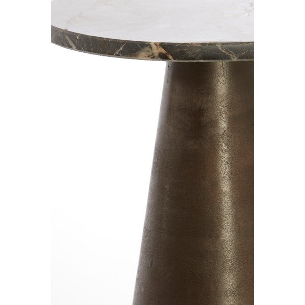 Su marmuriniu stalviršiu apvalios formos šoninis stalas ø 29 cm Ynez – Light & Living-image-2