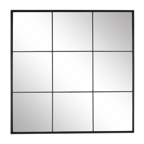 Sieninis veidrodis su juodu metaliniu rėmu Westwing Collection Clarita, 70 x 70 cm