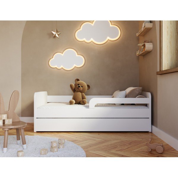 Baltos spalvos vaikiška lova su čiužiniu / su lovos grotelėmis 80x160 cm Duuli – ELTAP-image-3