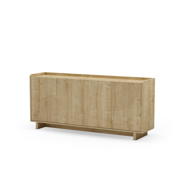 Natūralios spalvos šoninė spintelė iš ąžuolo 180x80x40 cm Daira – Marckeric-image-2