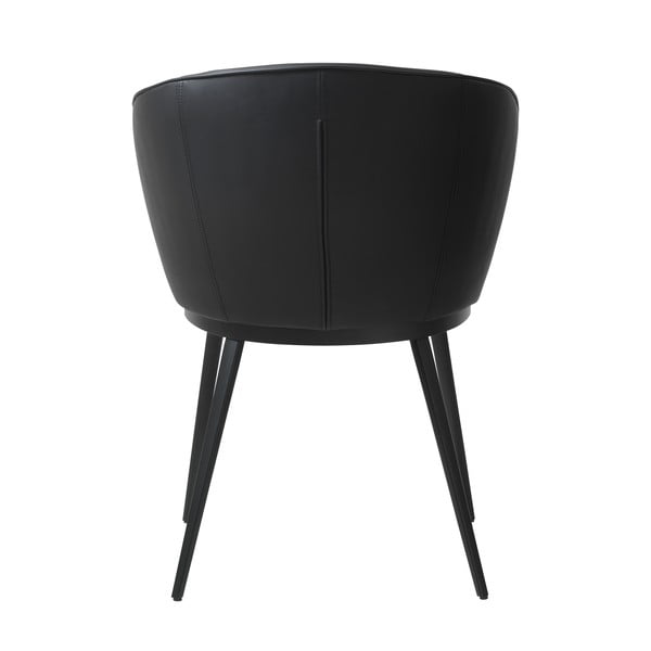 Juoda dirbtinės odos valgomojo kėdė Unique Furniture Gain Leath-image-2