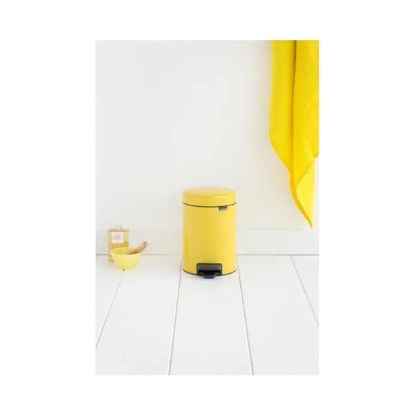 Geltonos spalvos pedalų dėžė "Brabantia Newicon", 5 l-image-1