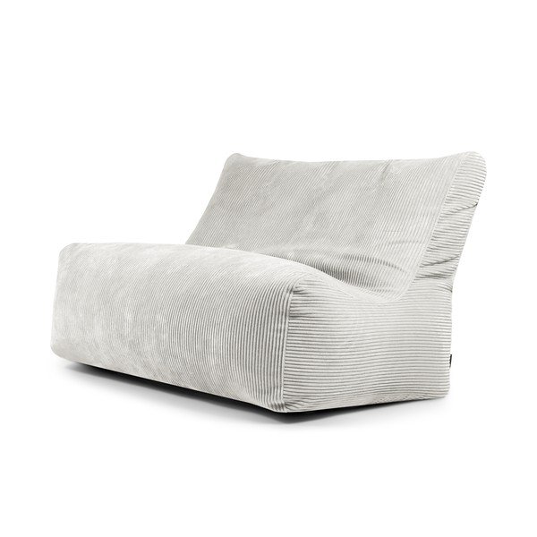 Kreminės spalvos iš kordinio velveto sėdmaišis Sofa Seat Lounge – SLOWDOWN