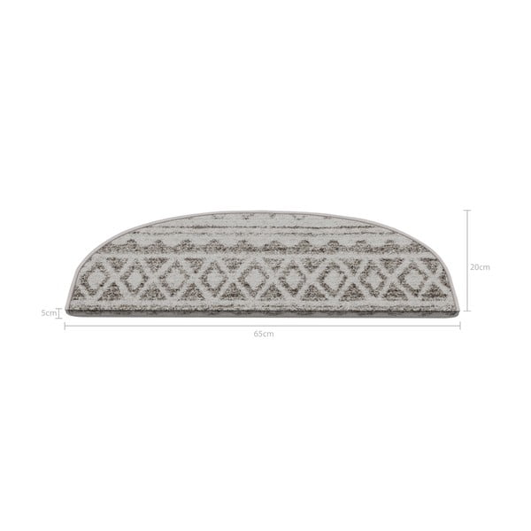 Laiptų kilimėlių rinkiniai kreminės spalvos 16 vnt. 20x65 cm Cottage Warmth – Vitaus-image-2