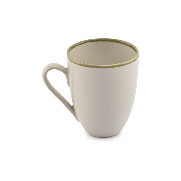 Žalios spalvos/kreminės spalvos iš molio puodelis 350 ml Gravel – ONA-image-1