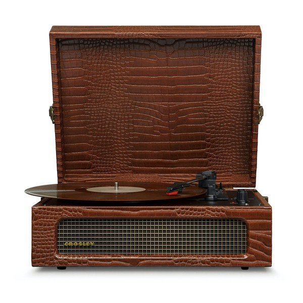 Rudos spalvos gramofonas Crosley Voyager Croc-image-4