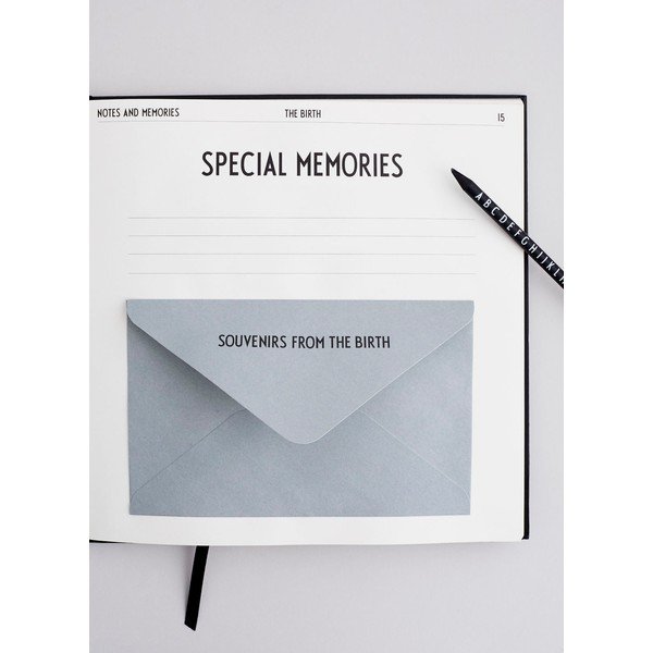 Juodos spalvos vaikų atsiminimų knyga Design Letters Baby's First Book-image-3