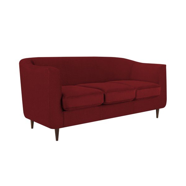 Raudono aksomo sofa "Kooko Home Glam", 175 cm-image-3