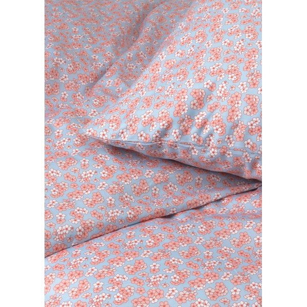 Dvigulė/itin ilga patalynė šviesiai mėlynos spalvos/rožinės spalvos iš satino medvilnės 200x220 cm Pleasantly – JUNA-image-2