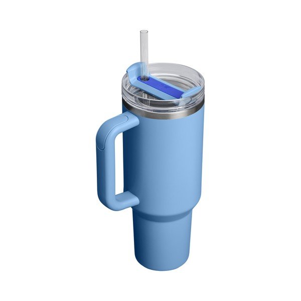 Mėlynos spalvos iš nerūdijančio plieno su šiaudeliu termosas 1,18 l Quencher H2.O FlowState™ Tumbler Blue Sky – Stanley-image-2