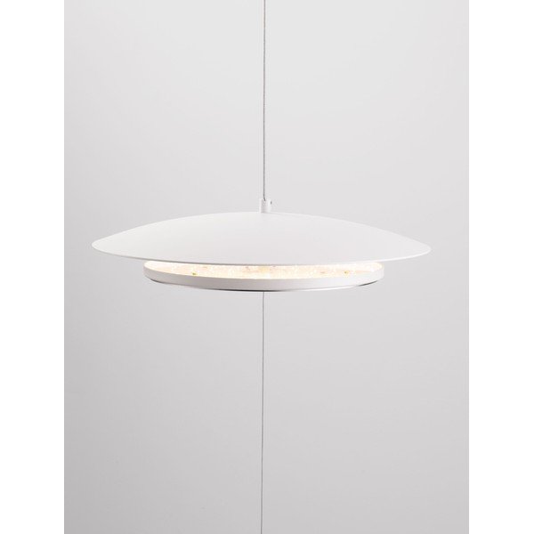 Matinės baltos spalvos iš aliuminio pastatomas šviestuvas LED su pritemdymo funkcija (aukštis 330 cm) Olos – Nova Luce-image-3