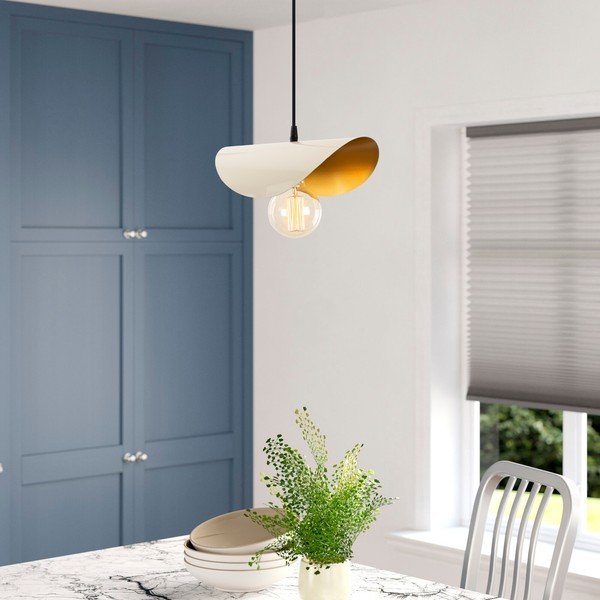 Kabantis šviestuvas baltos spalvos/auksinės spalvos Sivani – Opviq lights-image-1