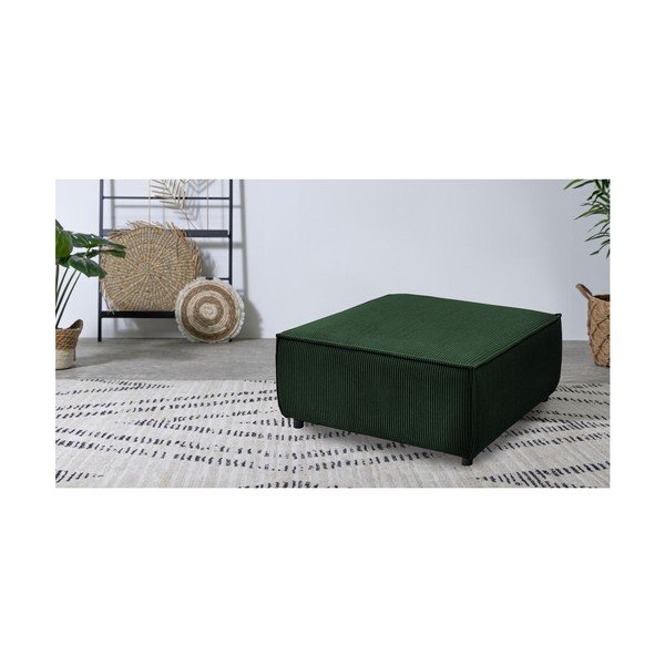 Modulinė taburetė žalios spalvos iš kordinio velveto Nihad modular – Bobochic Paris-image-1