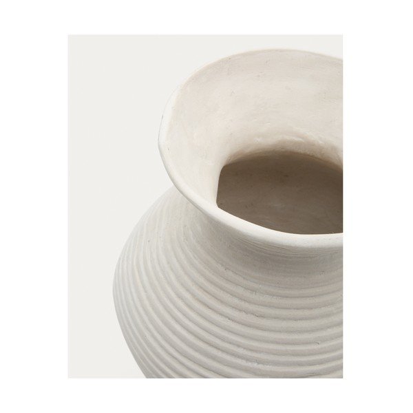 Kreminės spalvos iš papjė mašė aukšta vaza (aukštis 51 cm) Pria – Kave Home-image-3