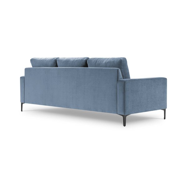 Šviesiai mėlyna aksominė sofa Kooko Home Harmony, 220 cm-image-2