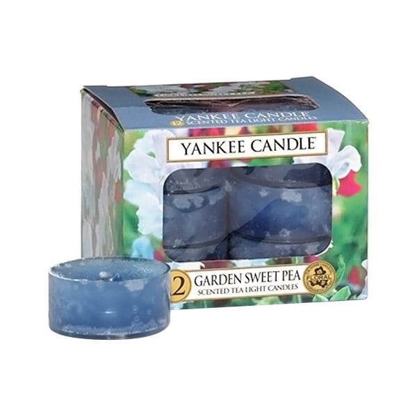 12 "Yankee Candle" kvapiųjų žvakių rinkinys "Gėlės iš sodo", degimo trukmė 4 - 6 val.