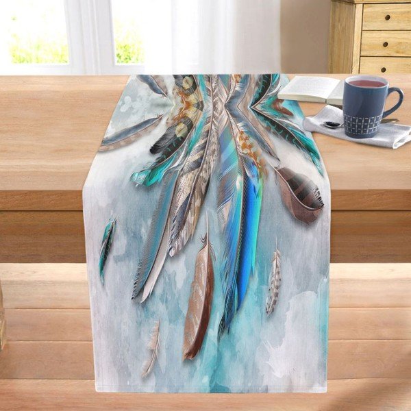 Stalo takelis 40x130 cm Blue Feather – Mila Home-image-2