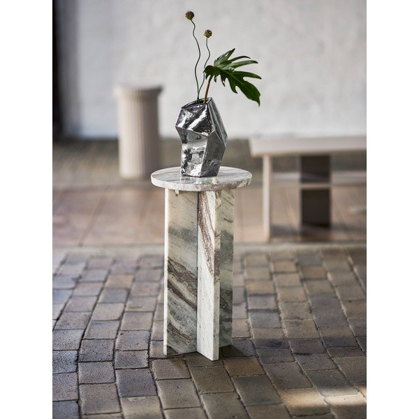 Iš marmuro apvalios formos šoninis stalas ø 30 cm Jasmia – Bloomingville-image-1