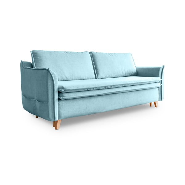 Sulankstoma sofa šviesiai mėlynos spalvos 225 cm Charming Charlie – Miuform