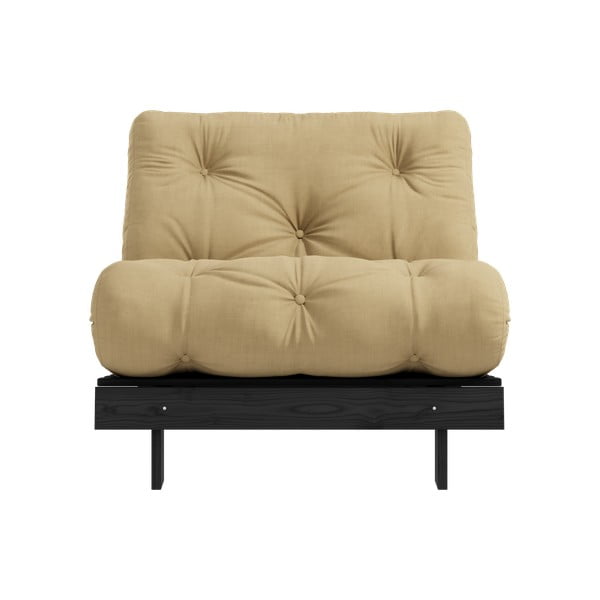 Krėslas garstyčių spalvos Roots Black Night – Karup Design-image-3