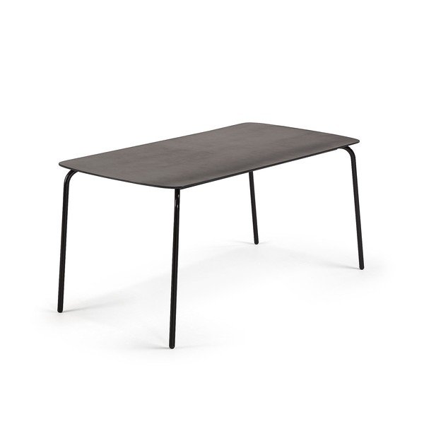 Juodas stalas La Forma Tramp, 160 x 80 cm