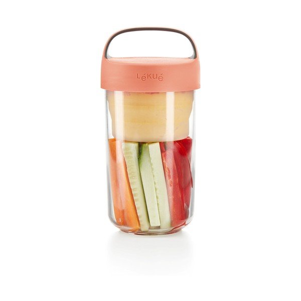 Sriubos indelis su oranžiniu dangteliu Lékué To Go, 600 ml