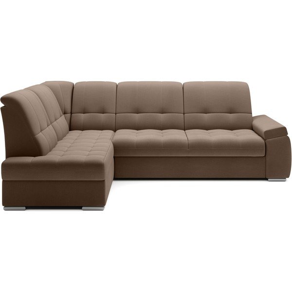 Rudos spalvos iš velveto sulankstoma/su sandėliavimo vieta kampinė sofa (su kairiuoju kampu/„L“ formos) Sado – ELTAP-image-2