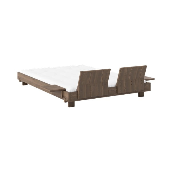 Rudos spalvos iš pušies masyvo dvigulė lova su lovos grotelėmis 140x200 cm Social – Karup Design-image-4