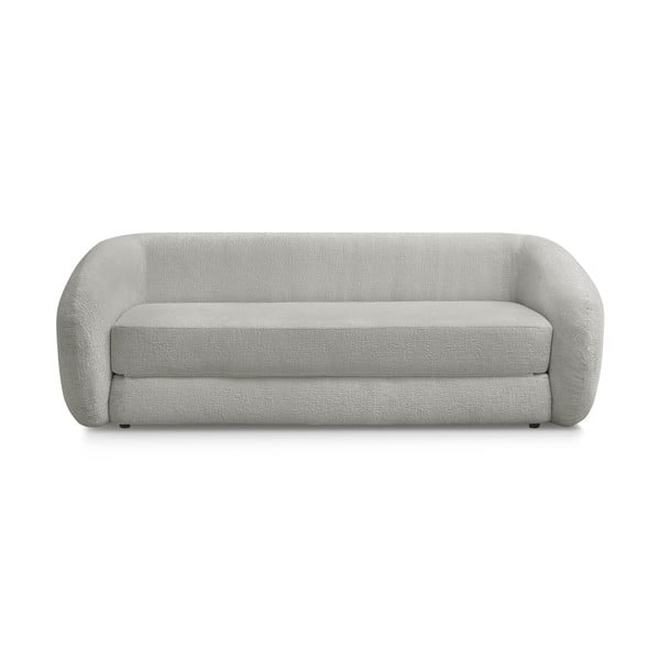 Šviesiai pilkos spalvos iš šenilinio audinio sulankstoma sofa 228 cm Neyo – Bobochic Paris