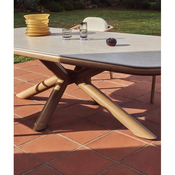 Iš keraminės plokštės sodo valgomojo stalas 110x240 cm Mirtia – Kave Home-image-3