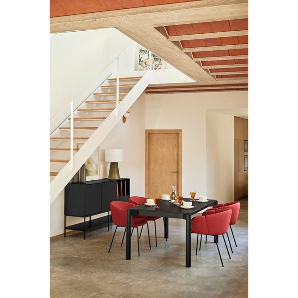 Šoninė spintelė juodos spalvos 166x98x45 cm Platt – Teulat-image-2