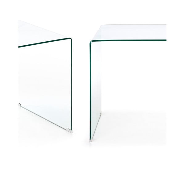 Iš stiklo rašomasis stalas 70x125 cm Burano – Kave Home-image-2