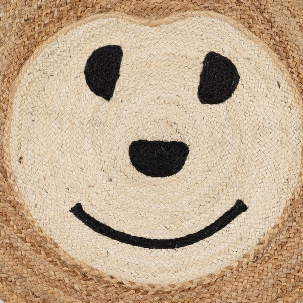 Iš džiuto vaikiškas kilimas natūralios spalvos ø 100 cm Chiquillo – Ixia-image-1