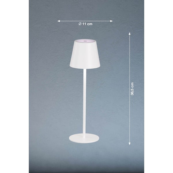 Stalinis šviestuvas baltos spalvos LED (aukštis 36,5 cm) su metaliniu gaubtu Viletto – Fischer & Honsel-image-1