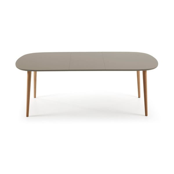 Pilkas išskleidžiamas valgomojo stalas Kave Home Oakland, 160 x 100 cm-image-3