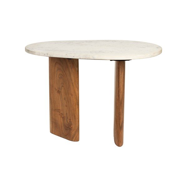 Su marmuriniu stalviršiu šoninis stalas 37x56 cm Tanda – White Label