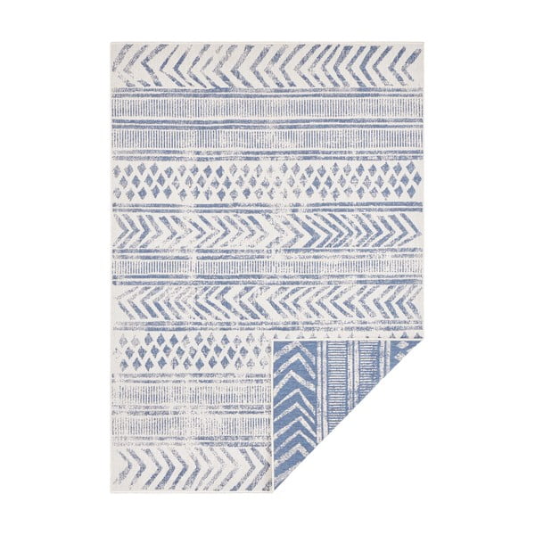 Mėlynos ir kreminės spalvos dvipusis lauko kilimas NORTHRUGS Biri, 120 x 170 cm