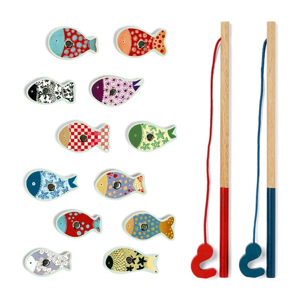 Vaikiškas medinis žaidimas su magnetine žuvimi Djeco-image-1
