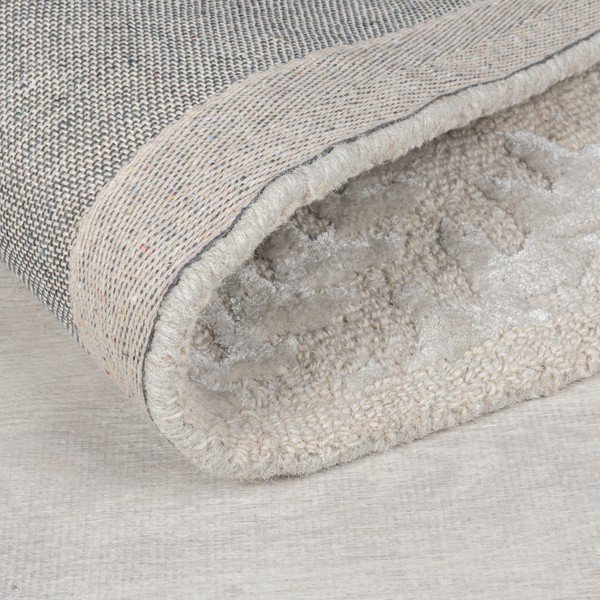 Rankų darbo pilkai smėlinės spalvos iš vilnos mišinio kilimas 160x230 cm Sloane – Flair Rugs-image-3