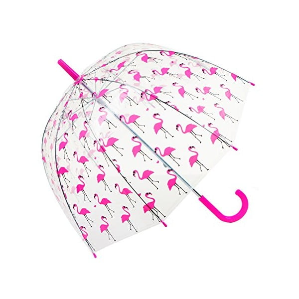 Vaikiškas permatomas skėtis "Ambiance Flamingo", ⌀ 70 cm