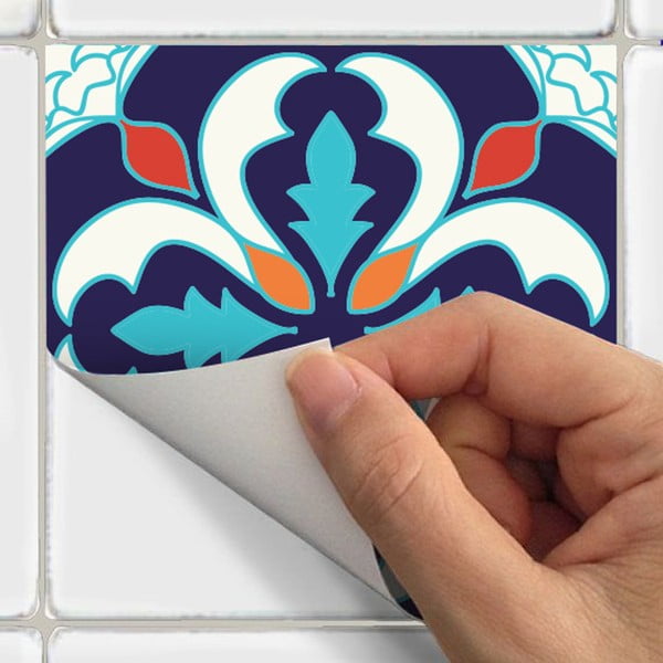 60 sieninių lipdukų rinkinys Ambiance Tiles Azulejos Antibes, 10 x 10 cm-image-1