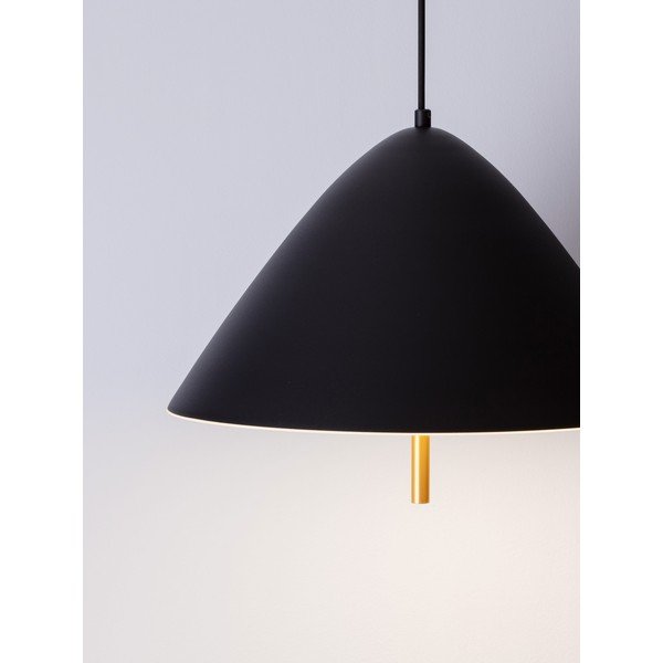 Matinės juodos spalvos iš metalo kabantis šviestuvas LED ø 40 cm su metaliniu gaubtu Oros – Nova Luce-image-2
