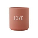 Iš porceliano  puodelis rožinės spalvos/smėlio spalvos 300 ml Love – Design Letters