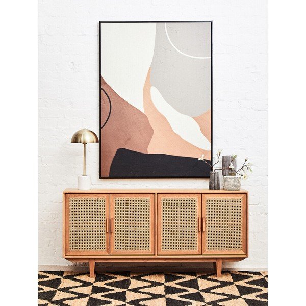 Natūralios spalvos iš ąžuolo masyvo šoninė spintelė Lyon – Premier Housewares-image-1