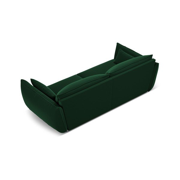Tamsiai žalios spalvos iš velveto sofa 208 cm Vanda – Mazzini Sofas-image-3